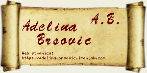 Adelina Bršović vizit kartica